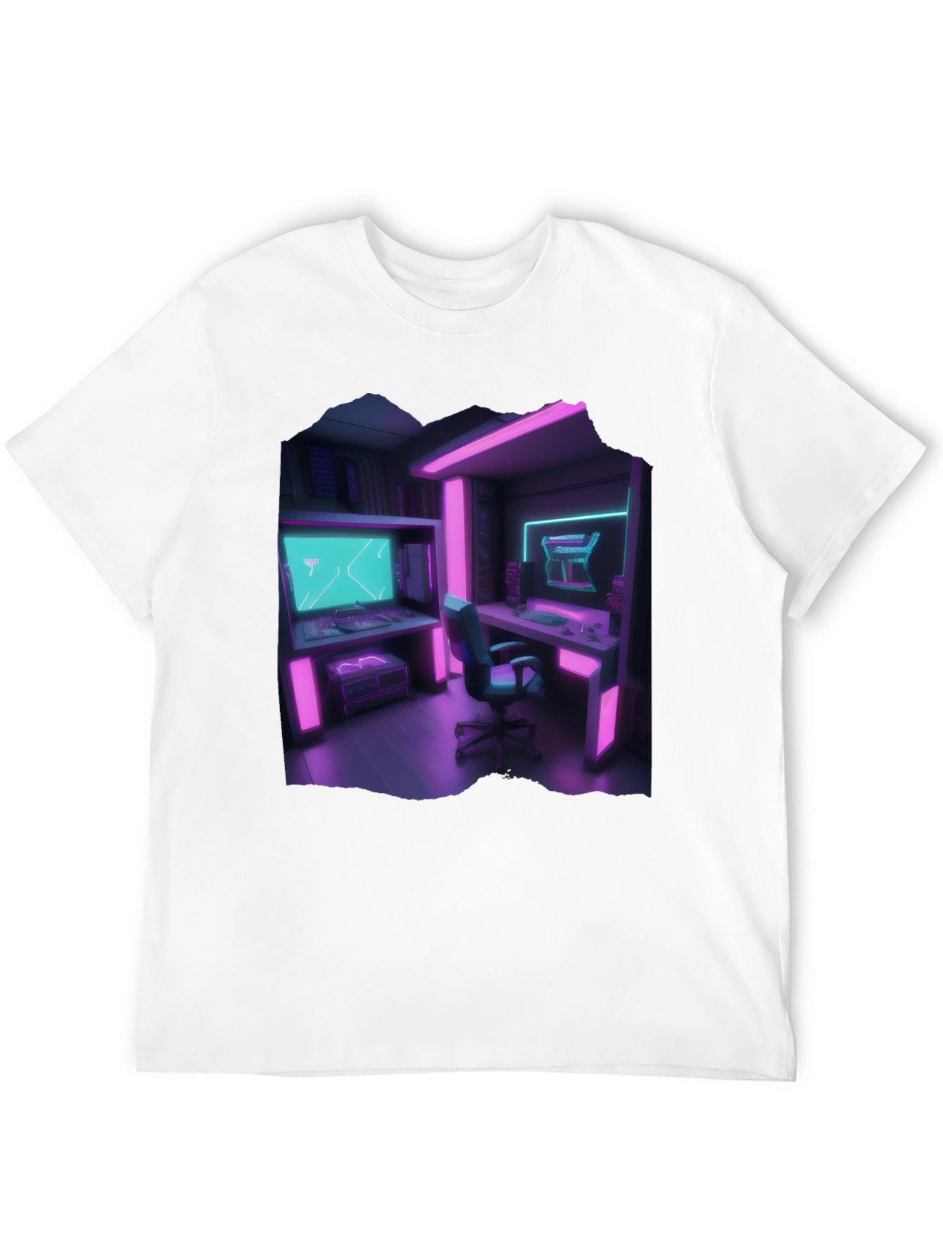 Camiseta Gamer Retro - Sala de Juegos Neón
