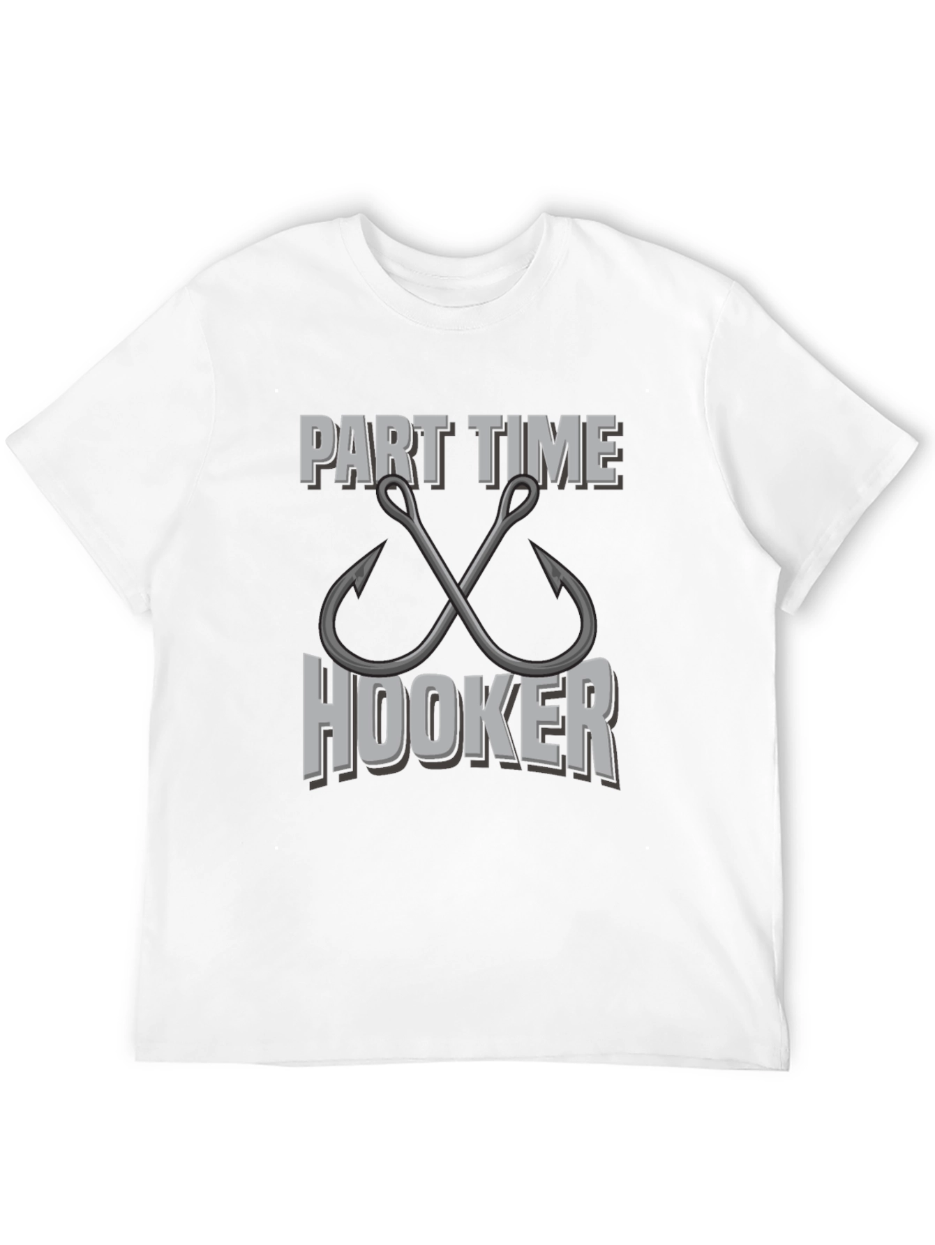Camiseta Negra Part Time Hooker para Pesca