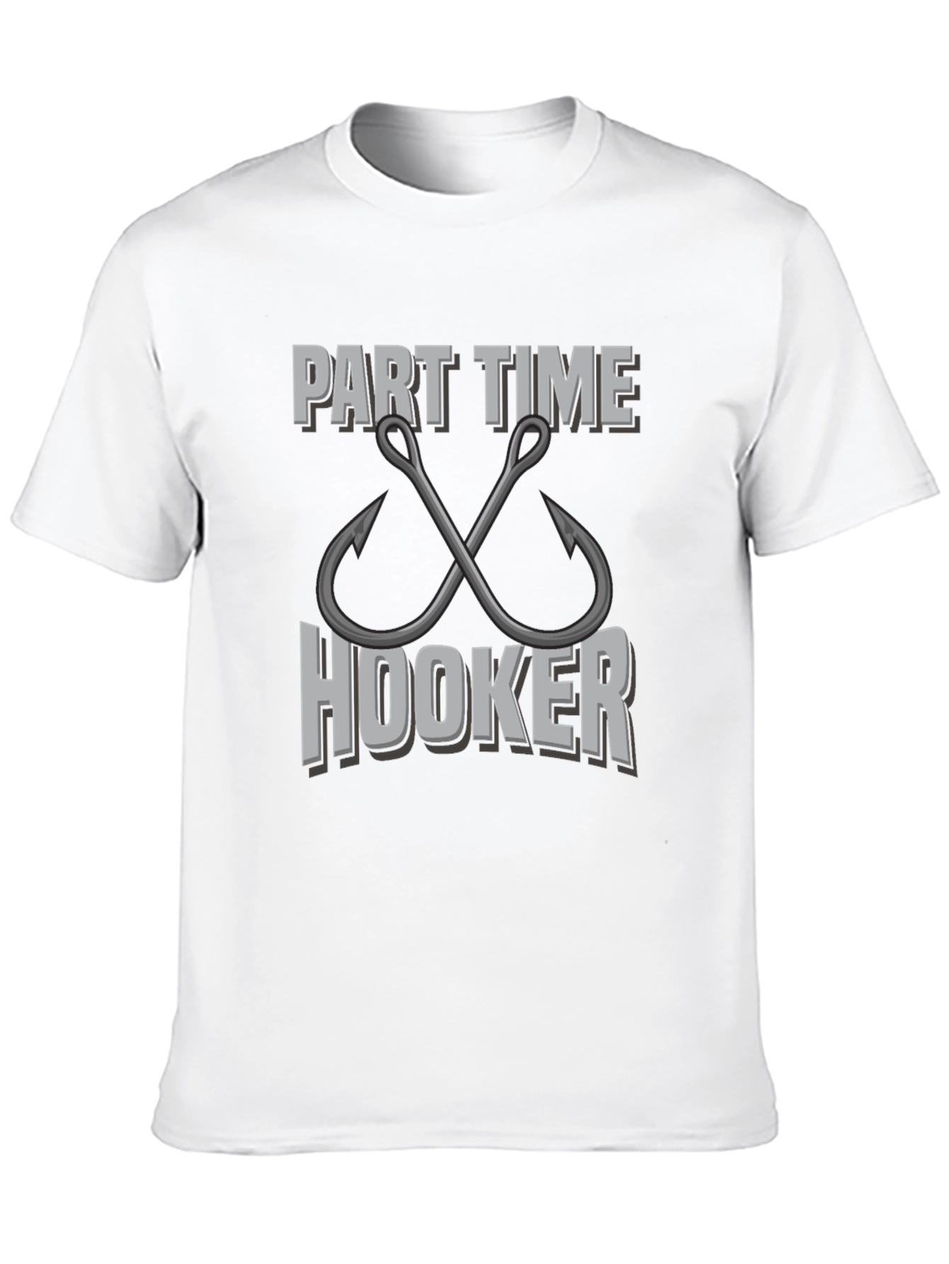 Camiseta Negra Part Time Hooker para Pesca
