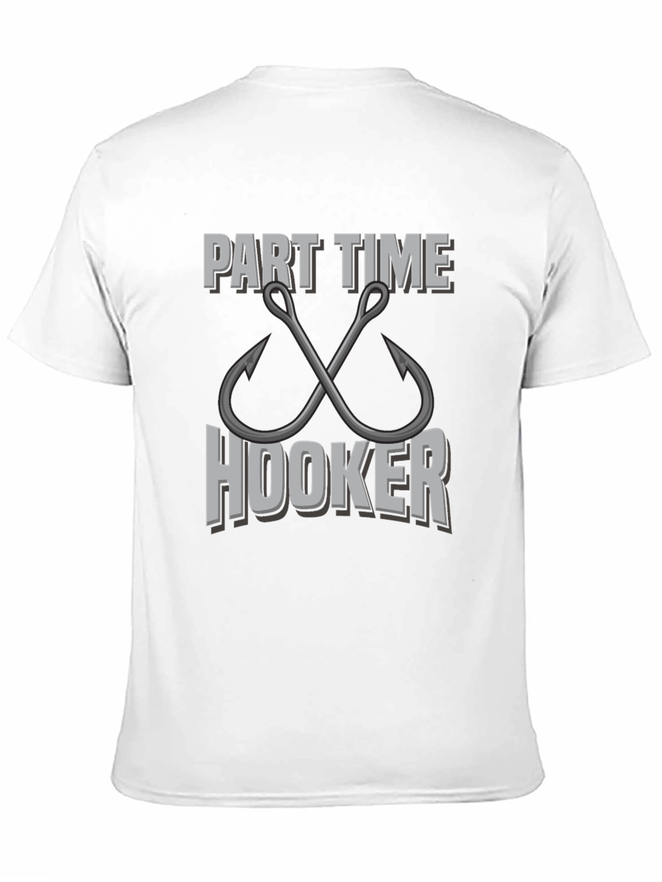 Camiseta Negra Part Time Hooker para Pesca