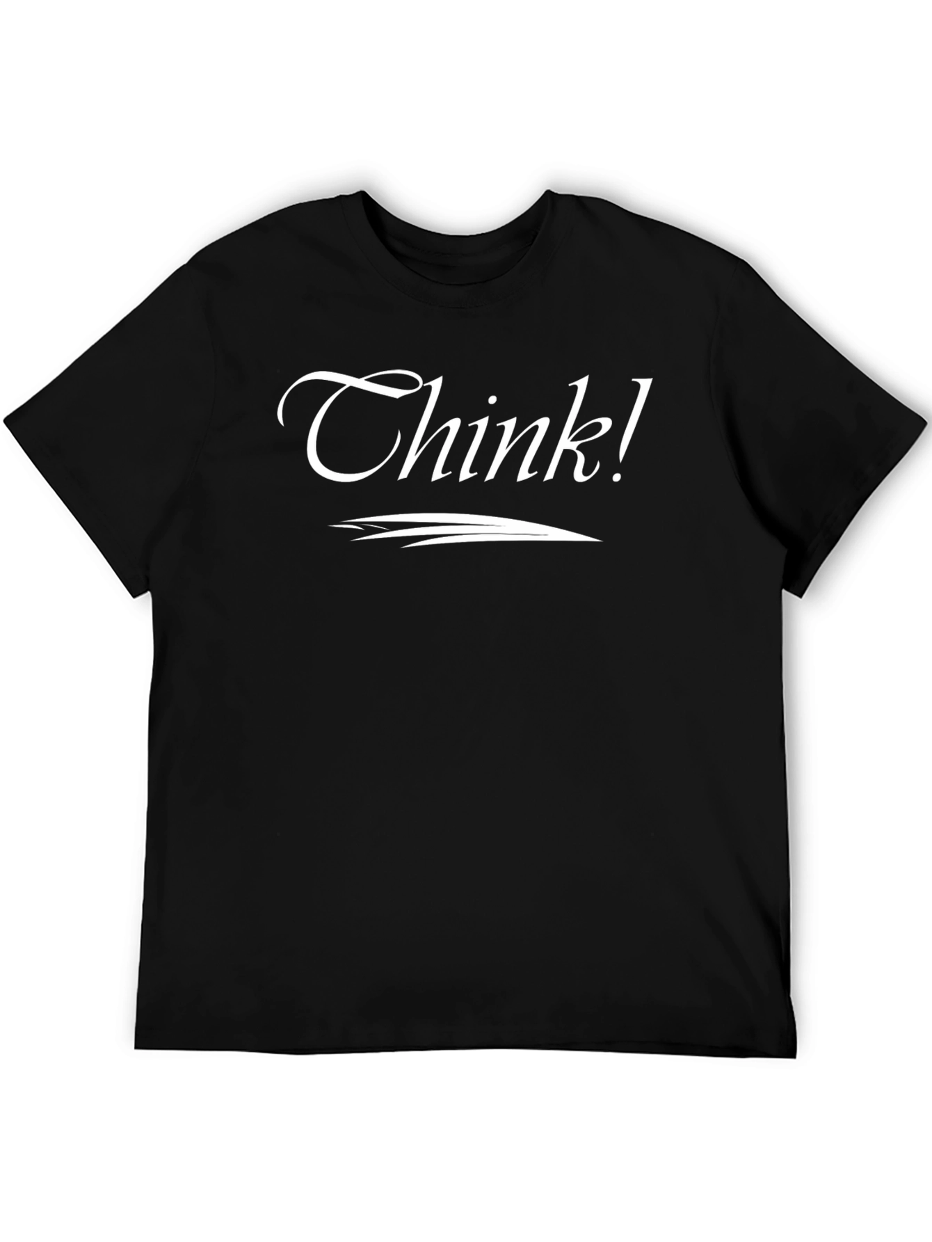 Camiseta Negra Think! para Reflexionar