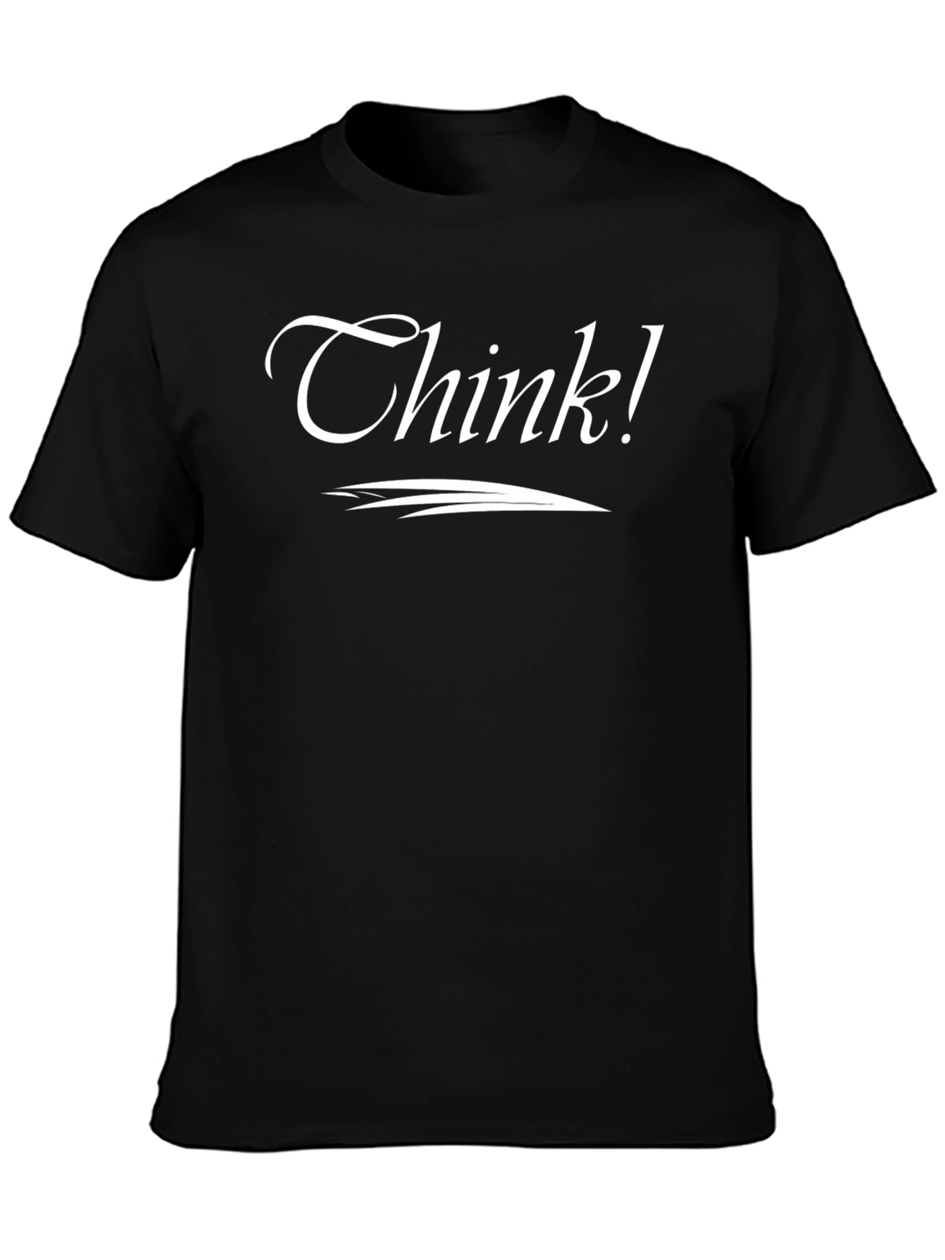 Camiseta Negra Think! para Reflexionar