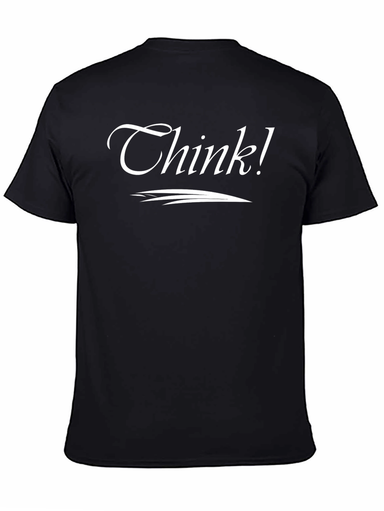Camiseta Negra Think! para Reflexionar