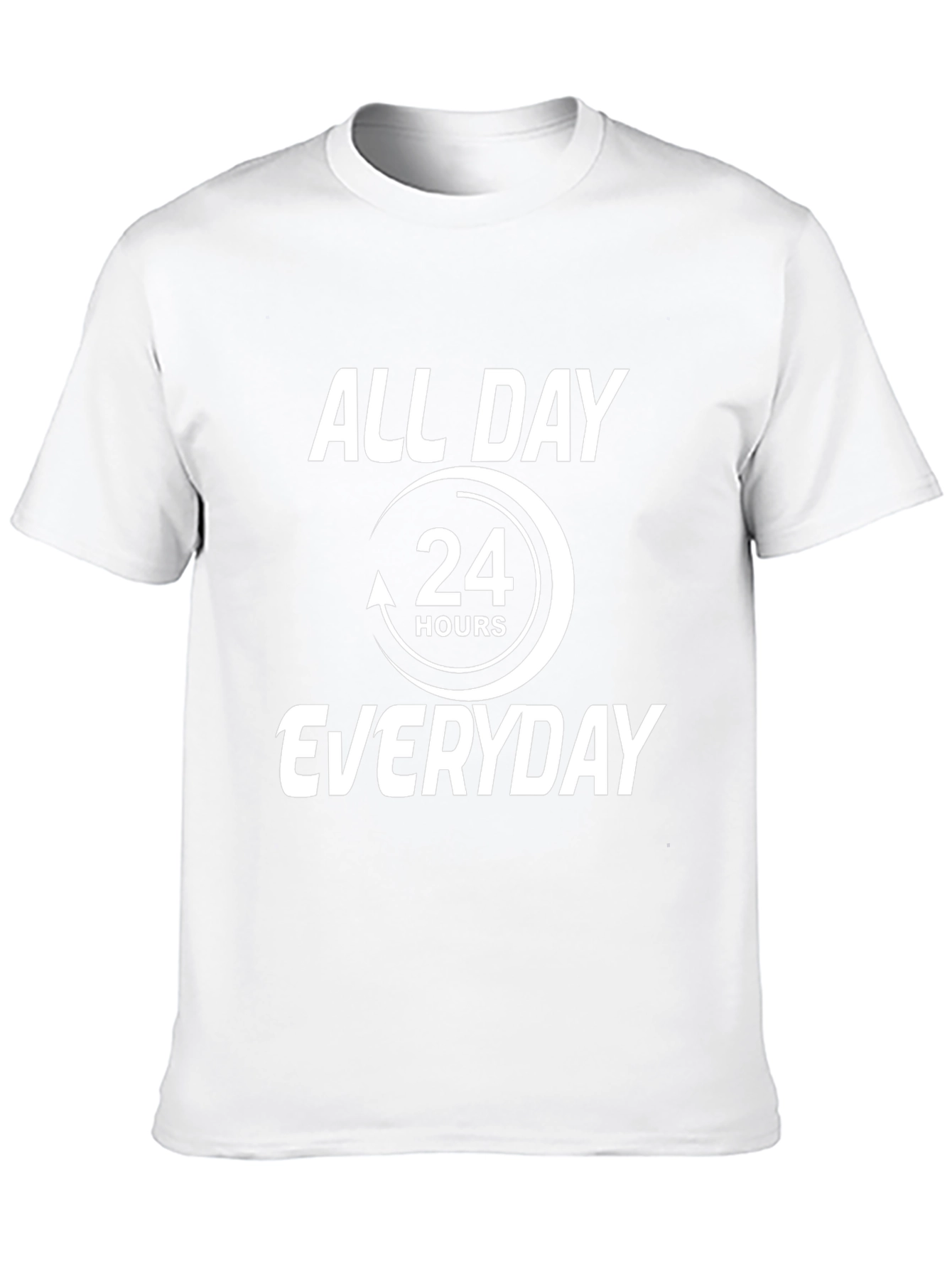 Camiseta Hombre Negro All Day Everyday 24 Hours