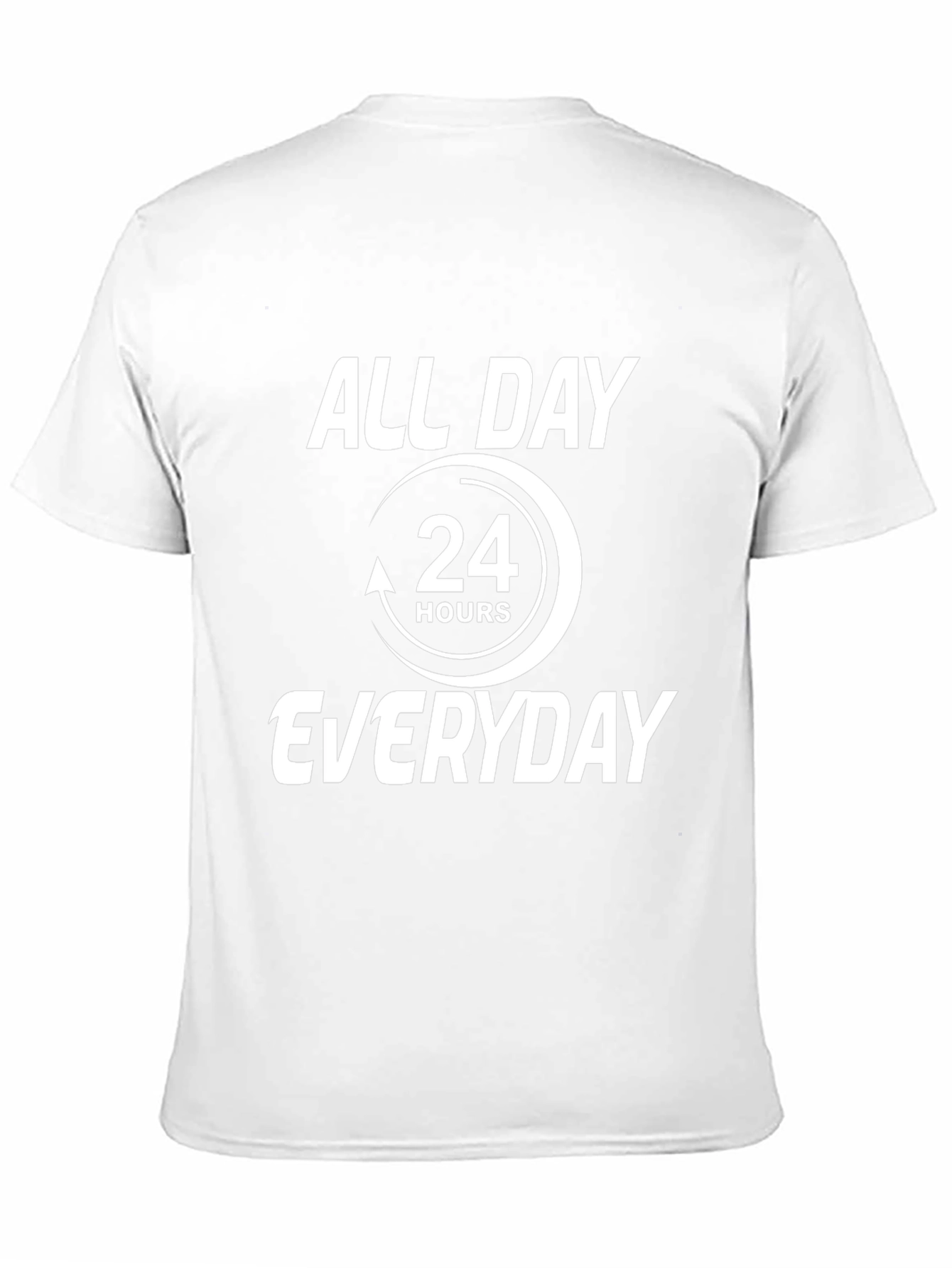 Camiseta Hombre Negro All Day Everyday 24 Hours