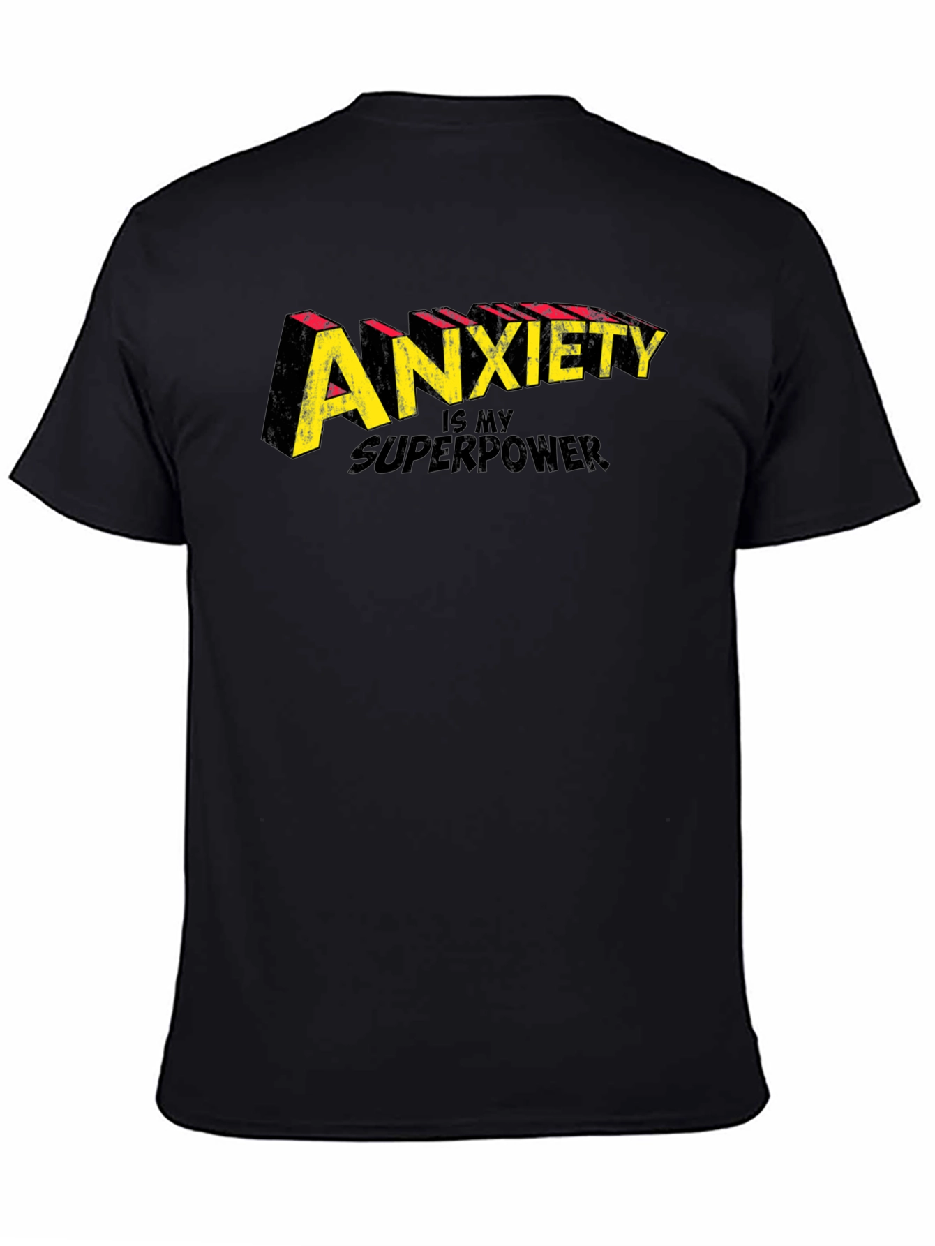 Camiseta Negra Ansiedad es mi Superpoder
