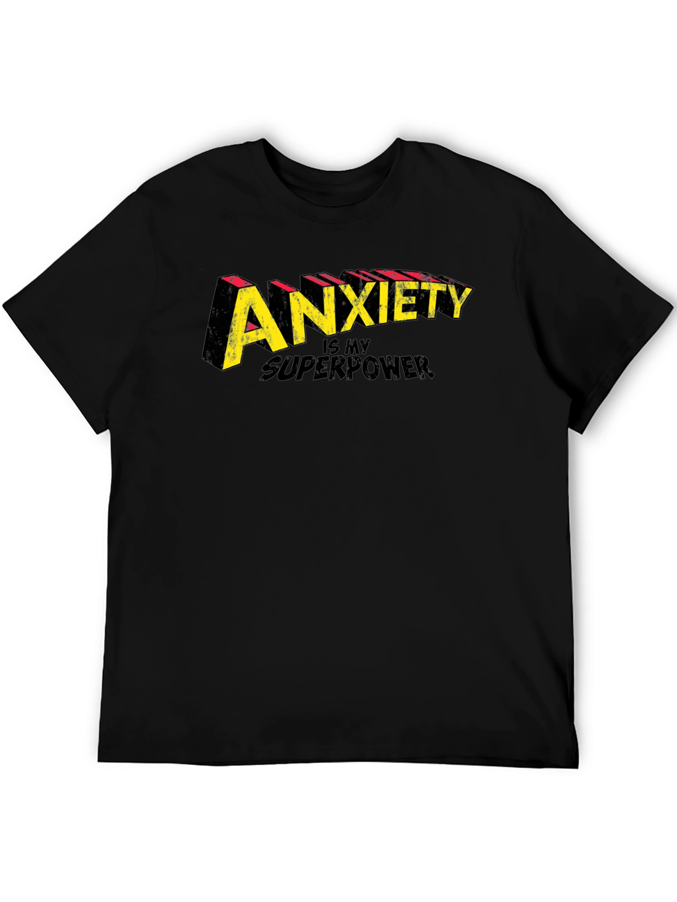 Camiseta Negra Ansiedad es mi Superpoder