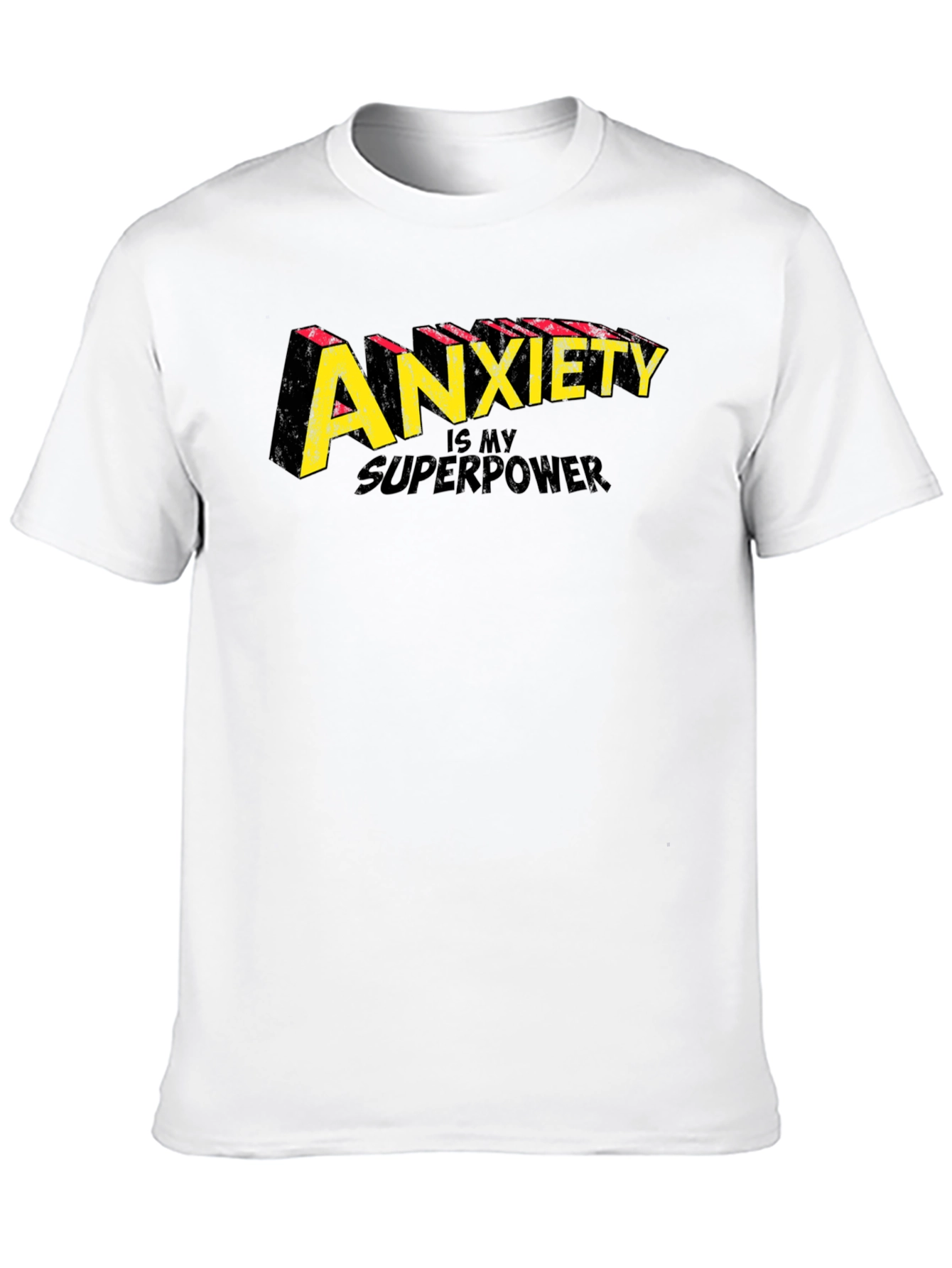 Camiseta Negra Ansiedad es mi Superpoder