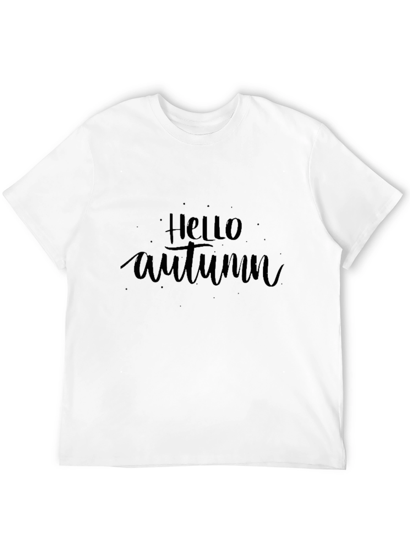 Camiseta Negra Hello Autumn para Hombre
