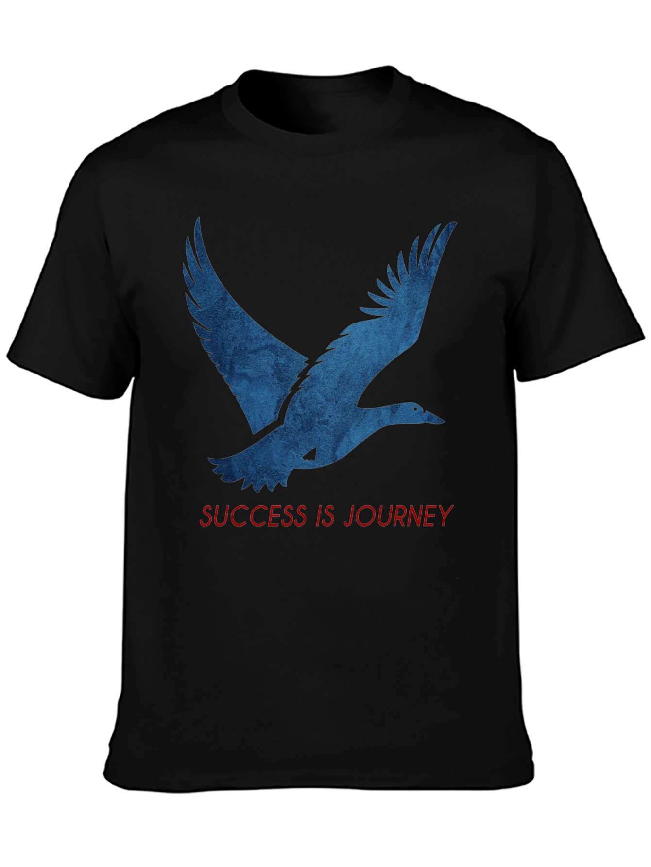 Camiseta Negra: Pájaro Azul y Mensaje Inspirador