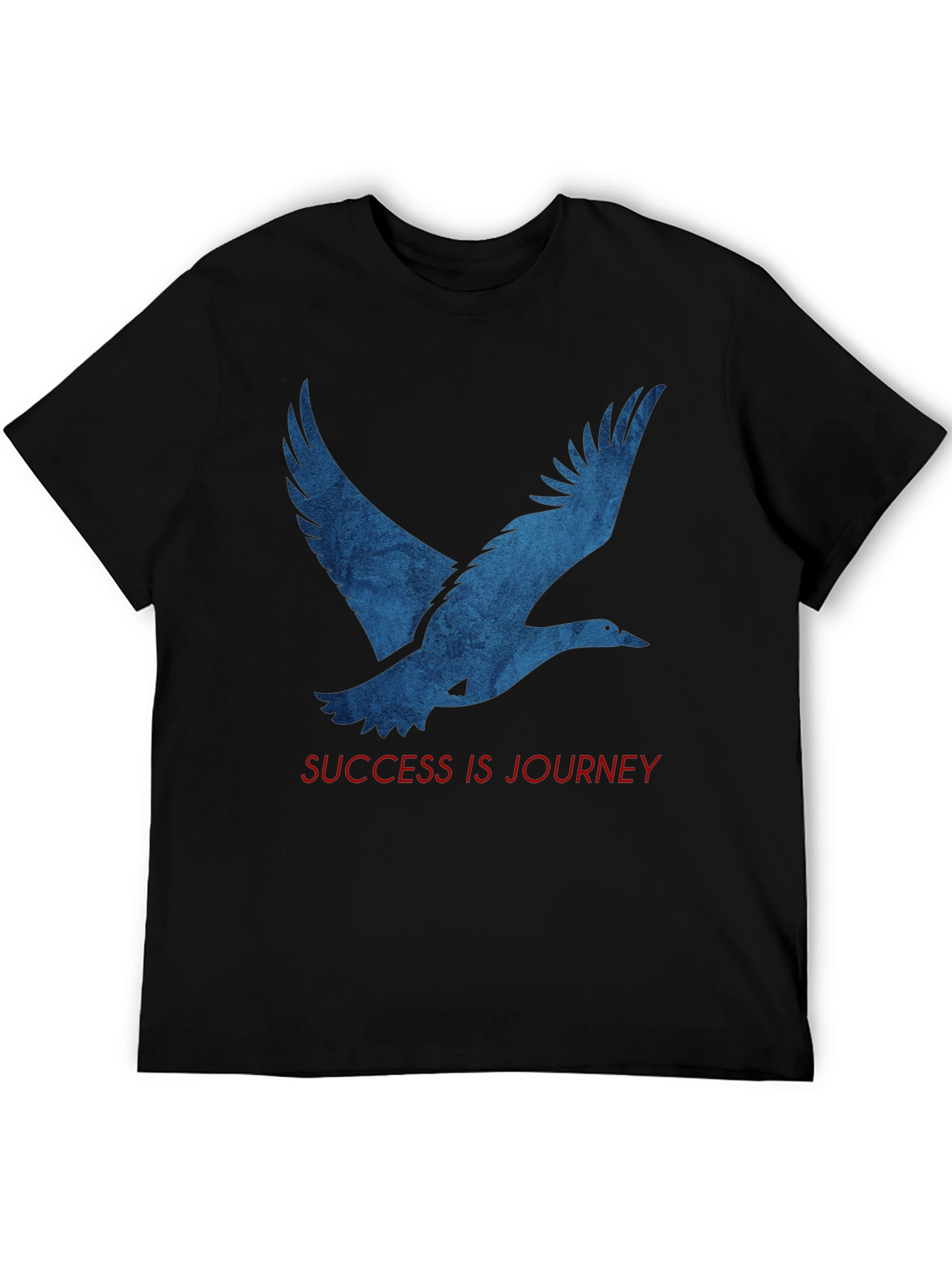 Camiseta Negra: Pájaro Azul y Mensaje Inspirador