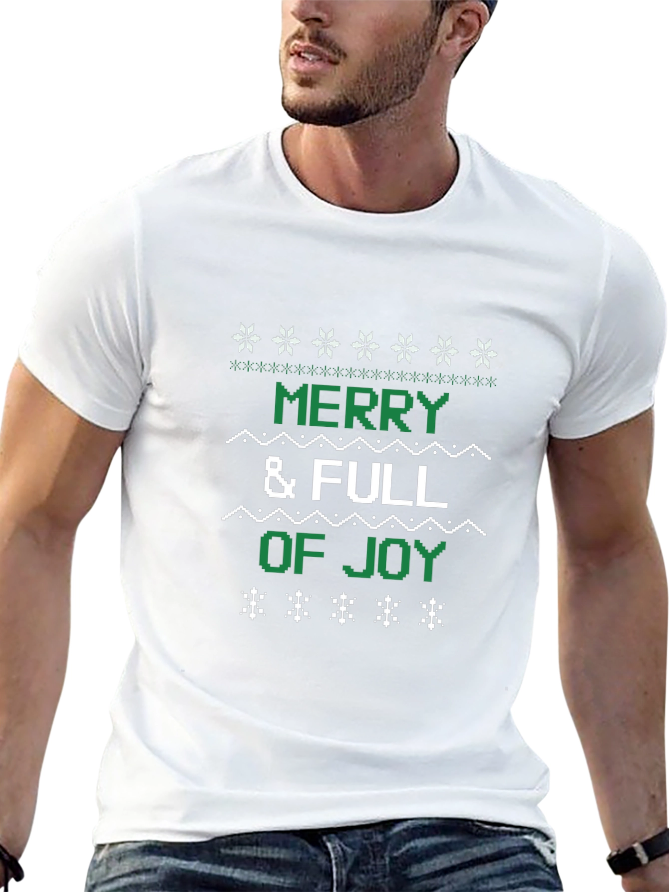 Camiseta Navideña Merry & Full of Joy