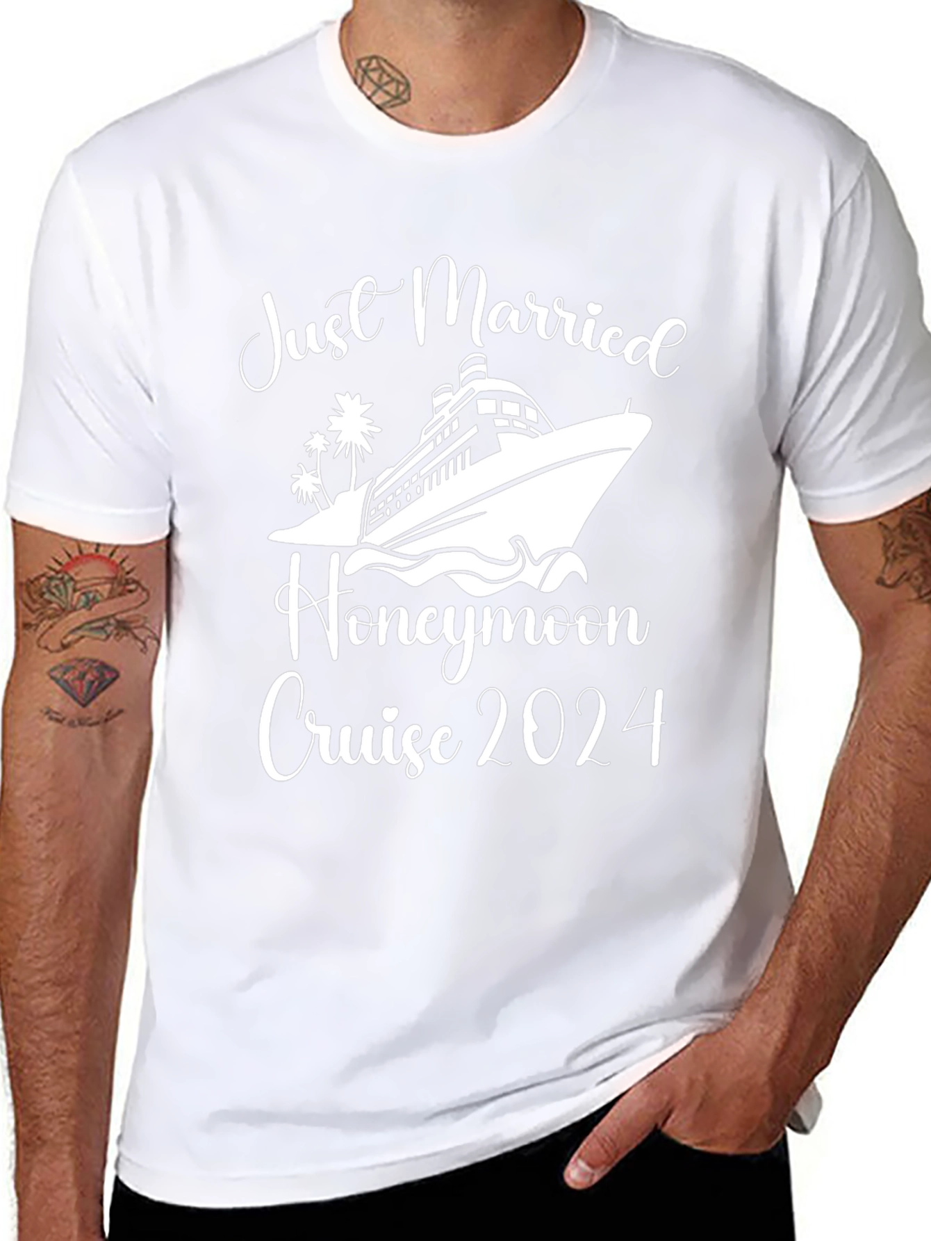 Camiseta Recién Casados Crucero 2024 Negra