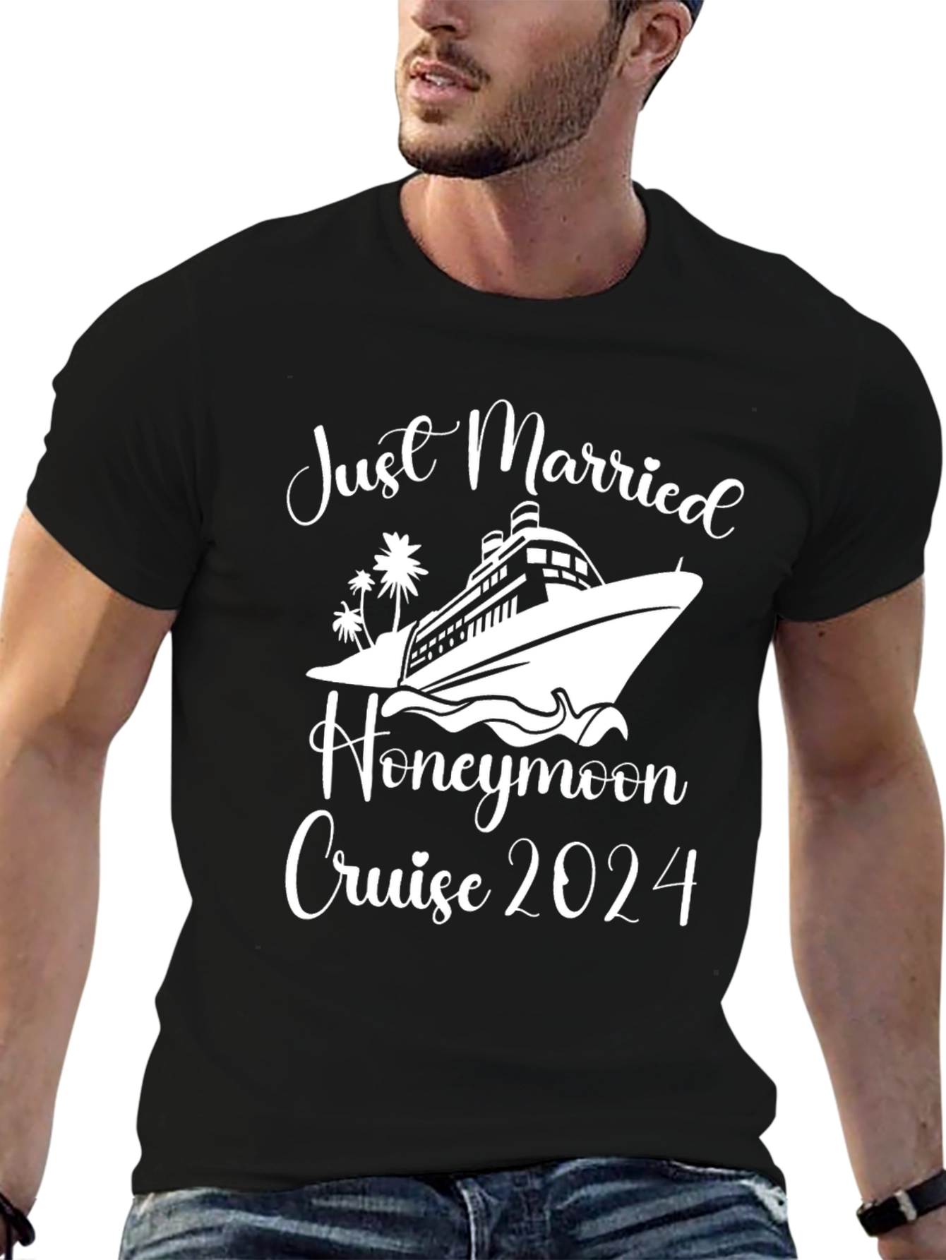 Camiseta Recién Casados Crucero 2024 Negra