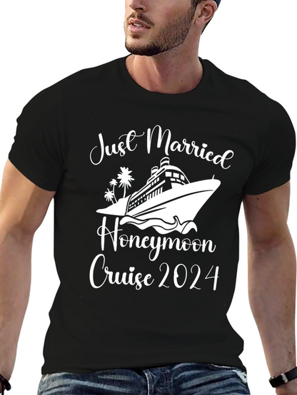 Camiseta Recién Casados Crucero 2024 Negra