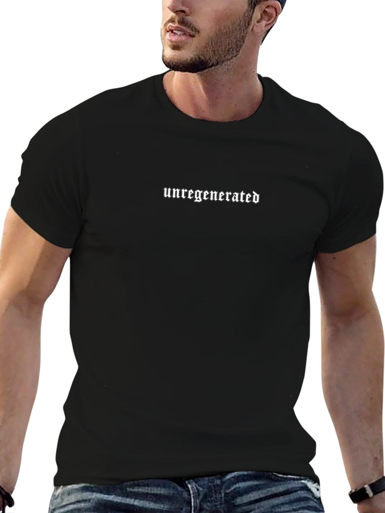Camiseta Negra Unregenerated Estilo Gótico