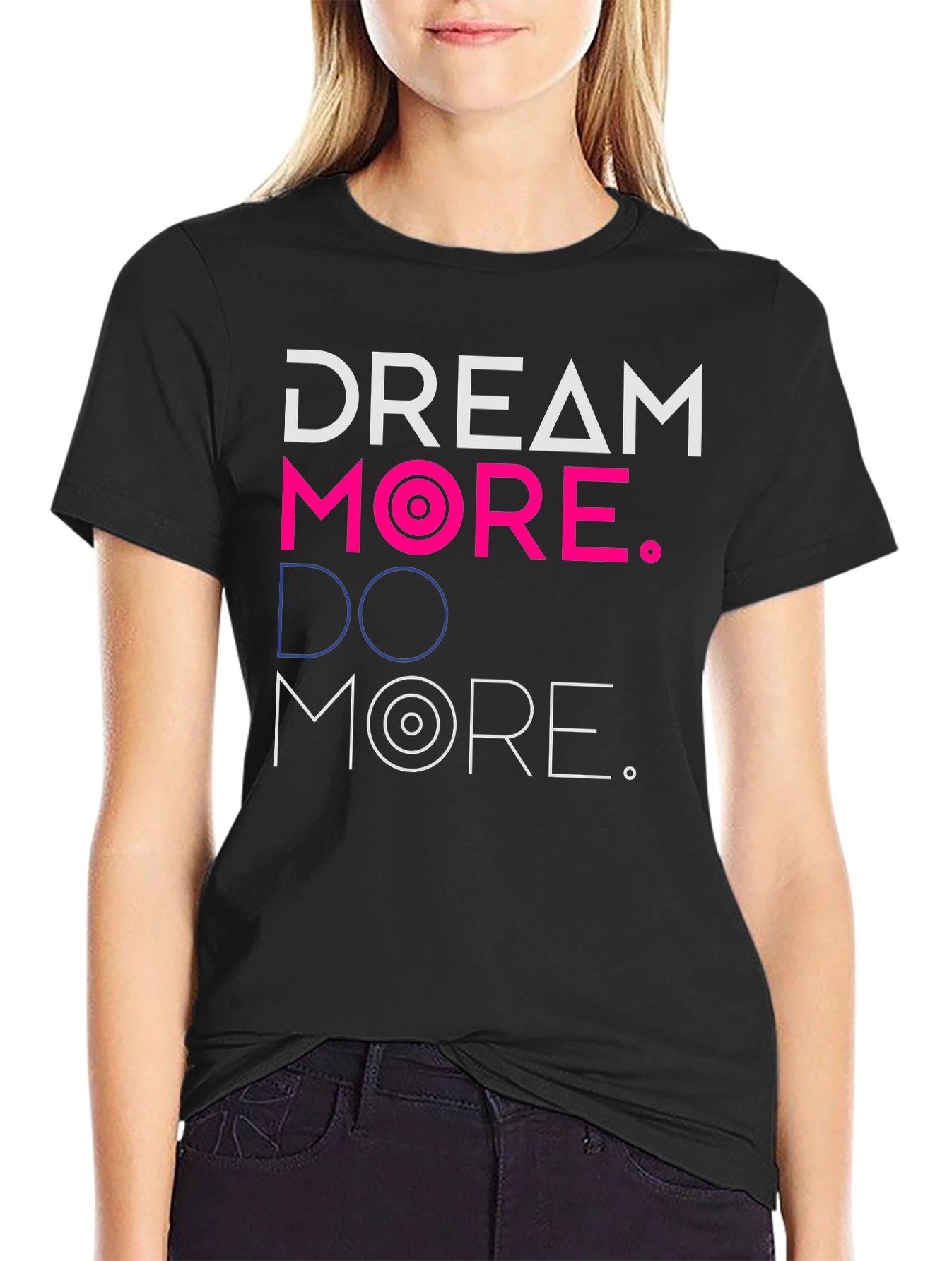 Camiseta Negra Dream More. Do More.