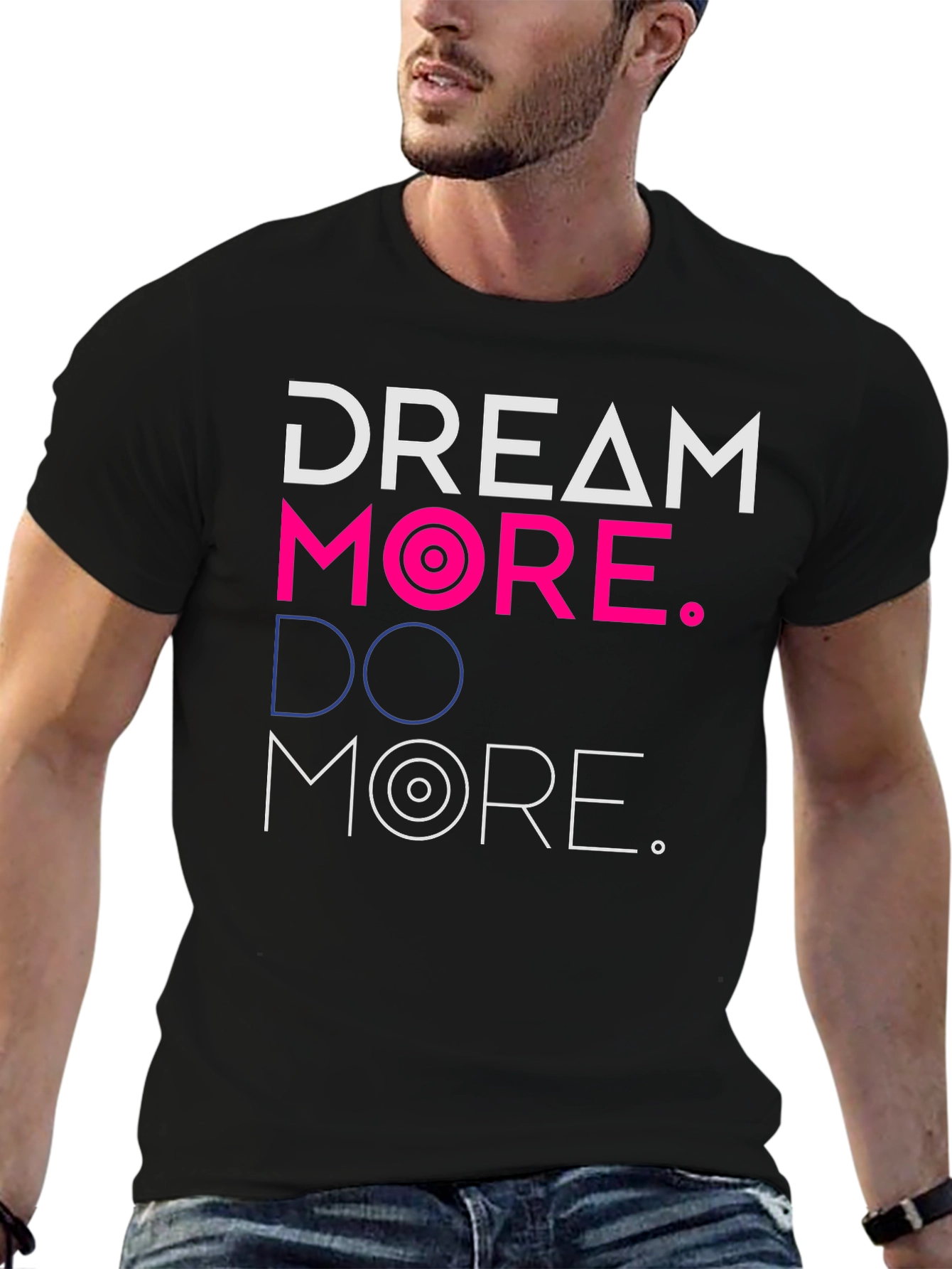Camiseta Negra Dream More. Do More.