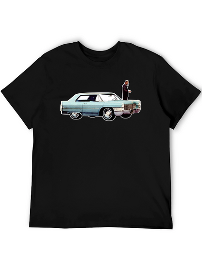 Camiseta Hombre Coche Clásico y Figura Elegante