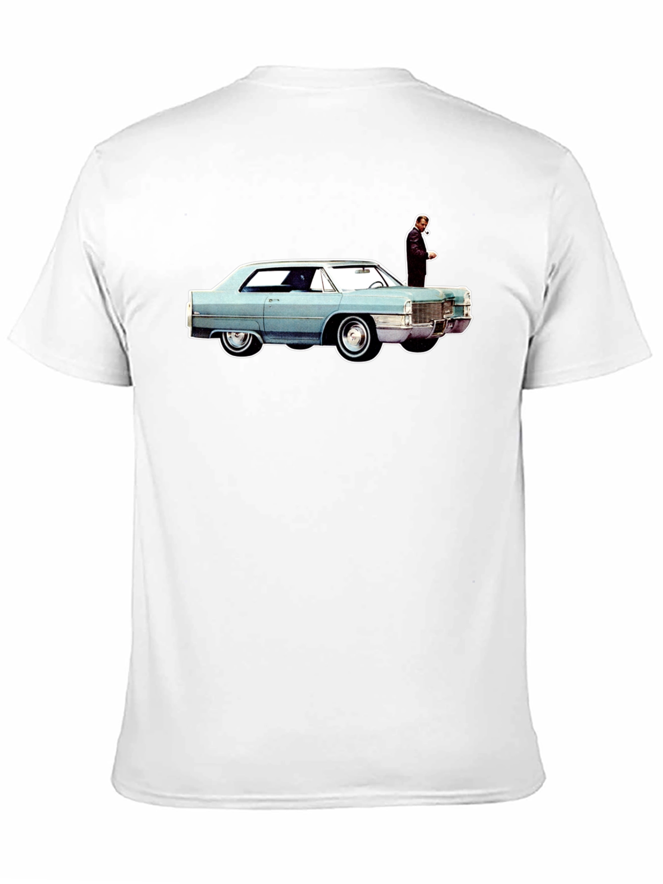 Camiseta Hombre Coche Clásico y Figura Elegante
