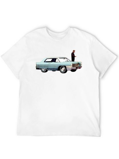 Camiseta Hombre Coche Clásico y Figura Elegante