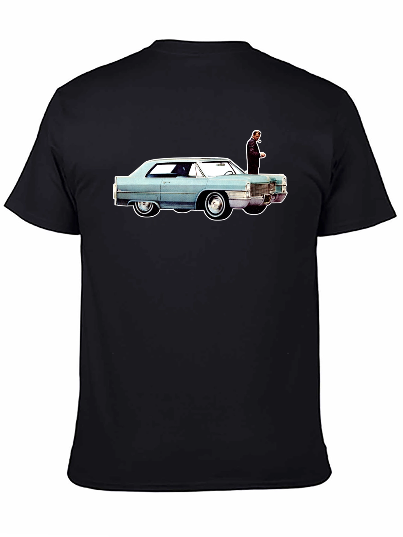 Camiseta Hombre Coche Clásico y Figura Elegante