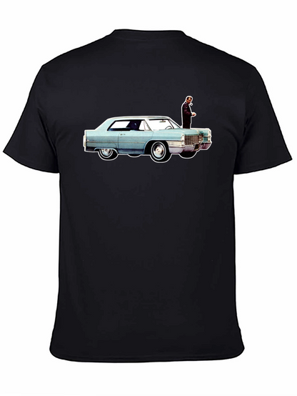 Camiseta Hombre Coche Clásico y Figura Elegante