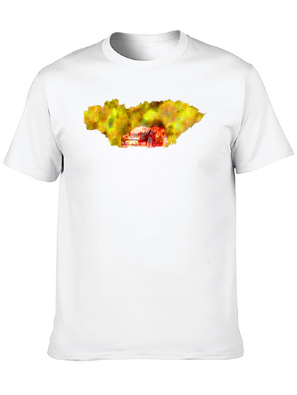 Camiseta Hombre Negra con Diseño de Coche en Llamas
