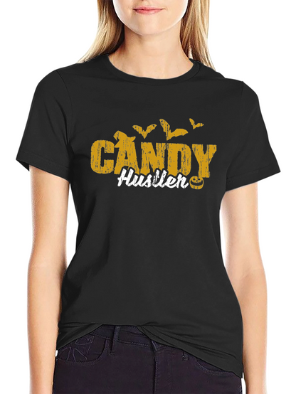 Camiseta Negra Candy Hustler Halloween