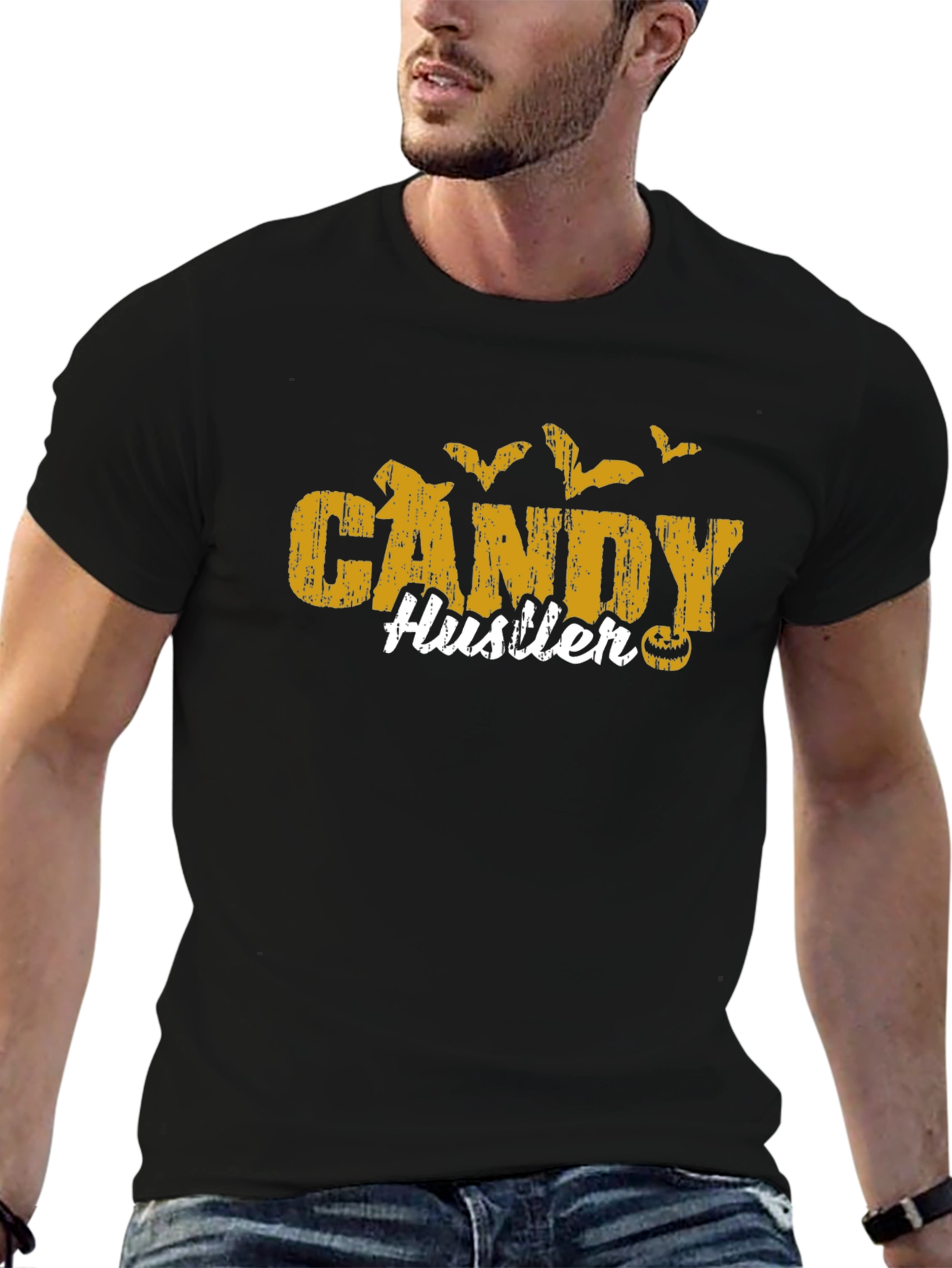 Camiseta Negra Candy Hustler Halloween