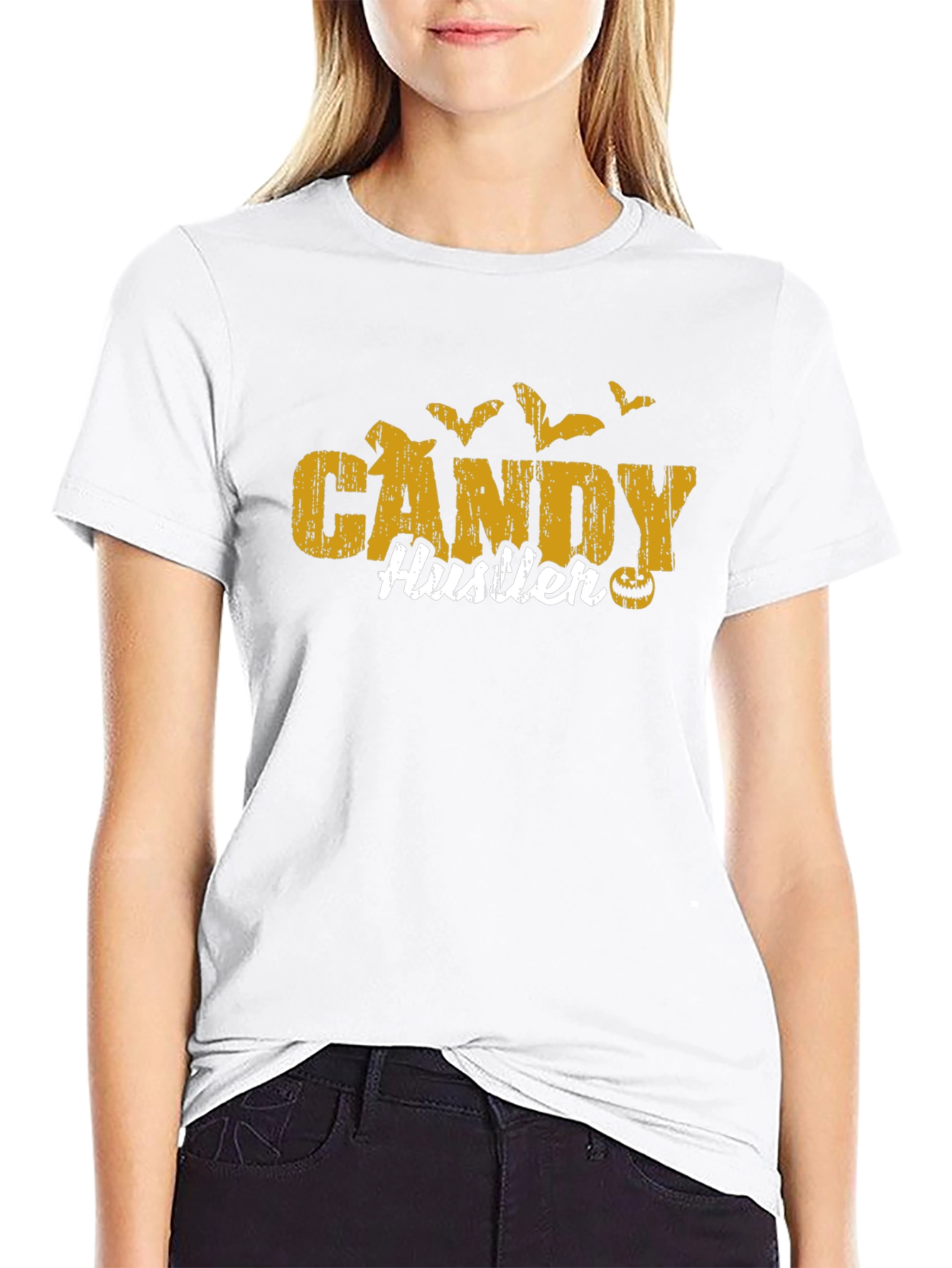 Camiseta Negra Candy Hustler Halloween