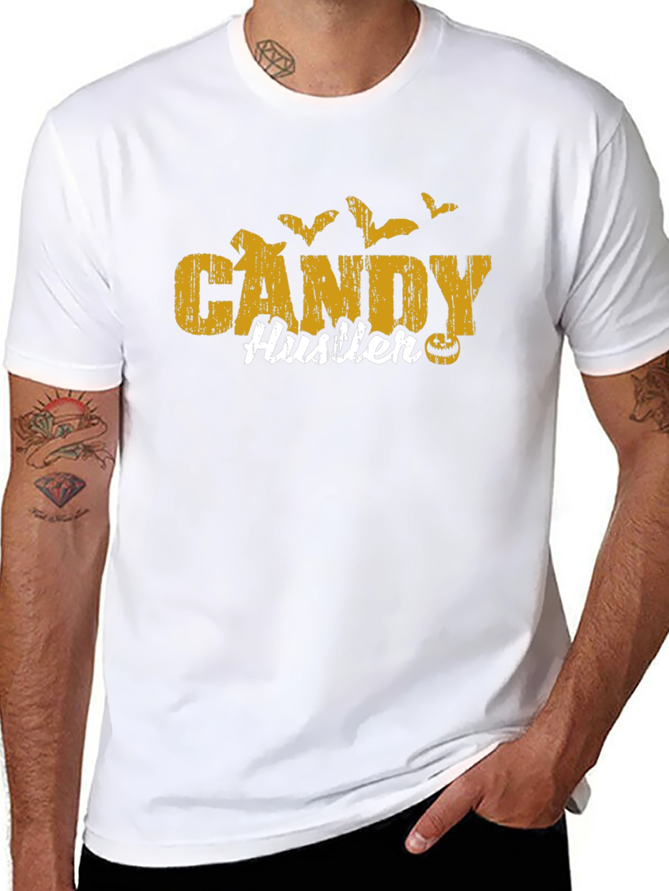 Camiseta Negra Candy Hustler Halloween
