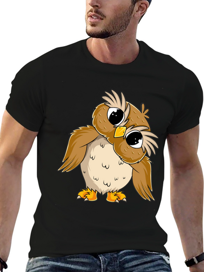 Camiseta Negra con Búho Adorable