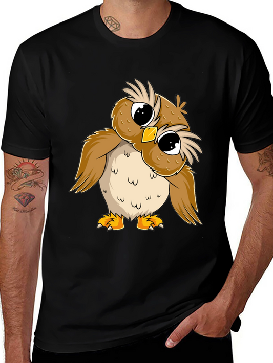 Camiseta Negra con Búho Adorable