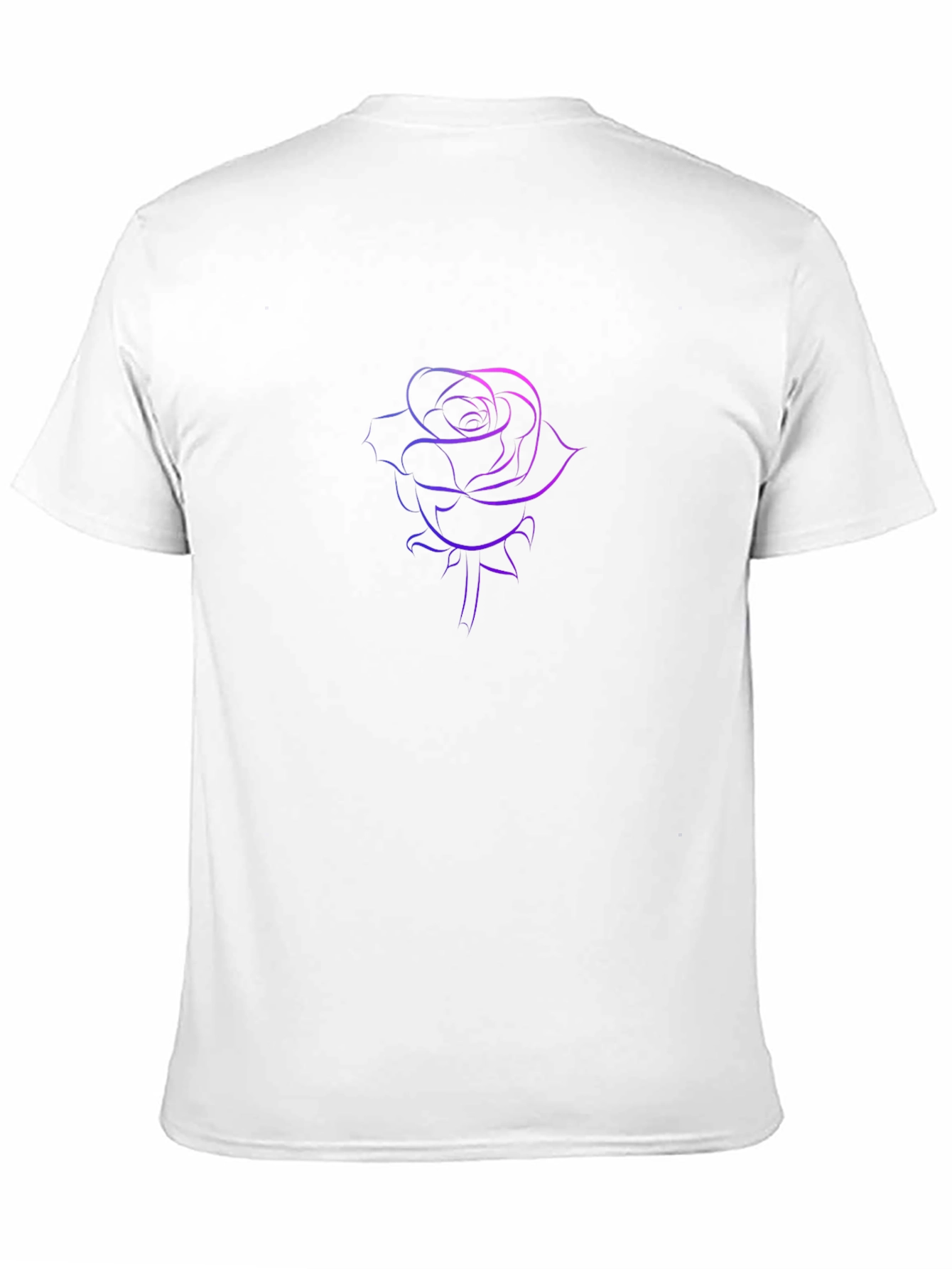 Camiseta Negra con Diseño de Rosa Degradada