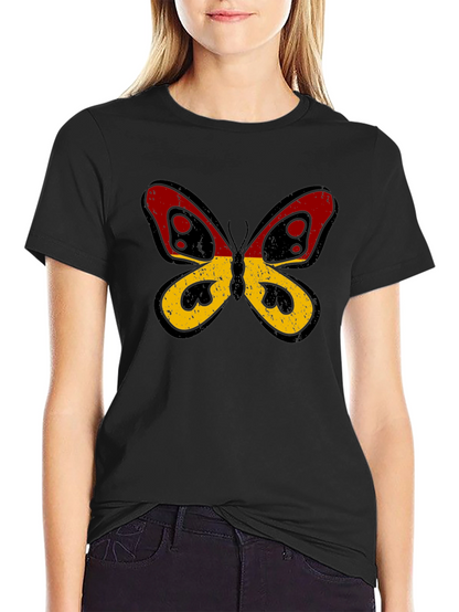 Camiseta Negra con Mariposa Alemania