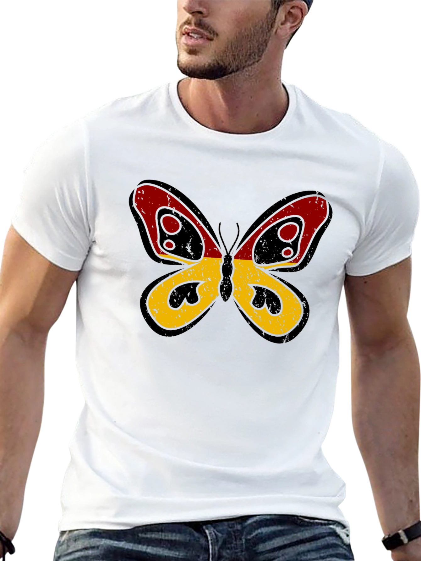Camiseta Negra con Mariposa Alemania