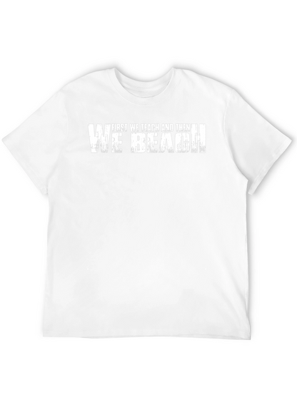 Camiseta Negra: Primero Enseñar Luego Playa