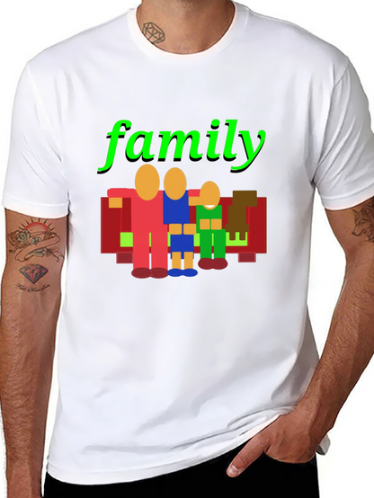 Camiseta Negra Familiar Gráfica