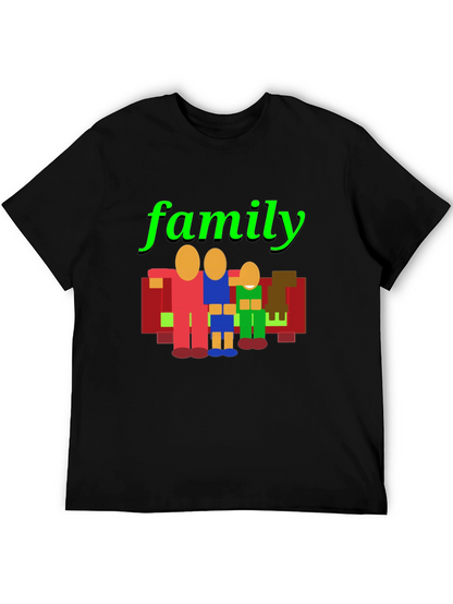 Camiseta Negra Familiar Gráfica