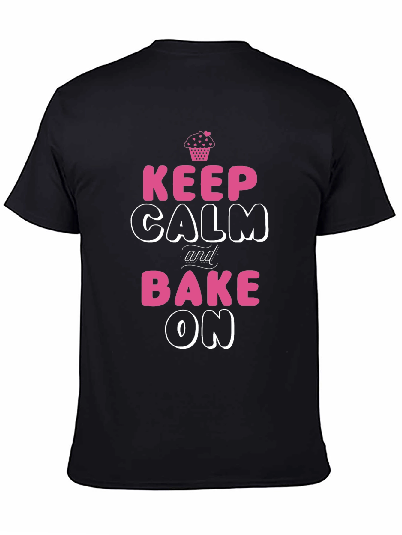 Camiseta Negra Keep Calm and Bake On