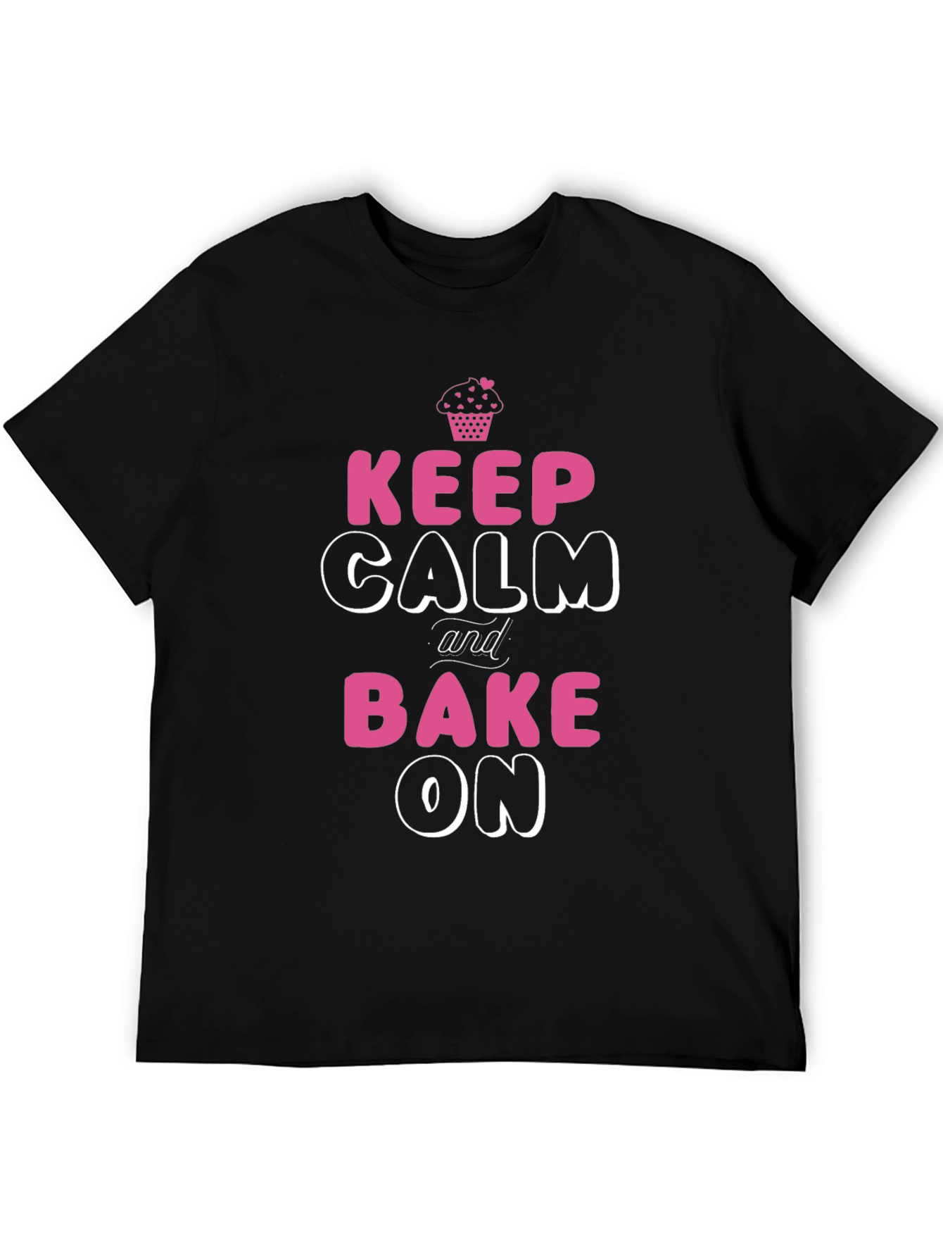 Camiseta Negra Keep Calm and Bake On