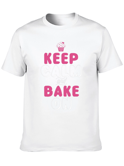 Camiseta Negra Keep Calm and Bake On
