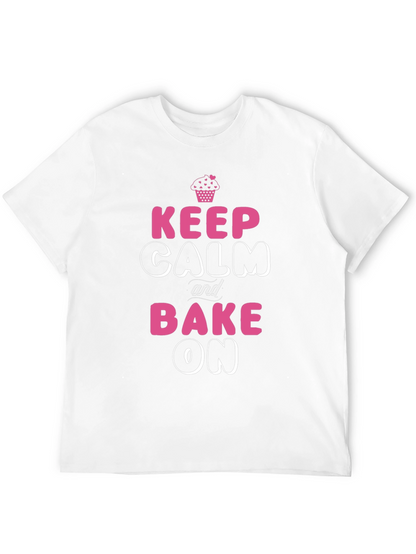 Camiseta Negra Keep Calm and Bake On