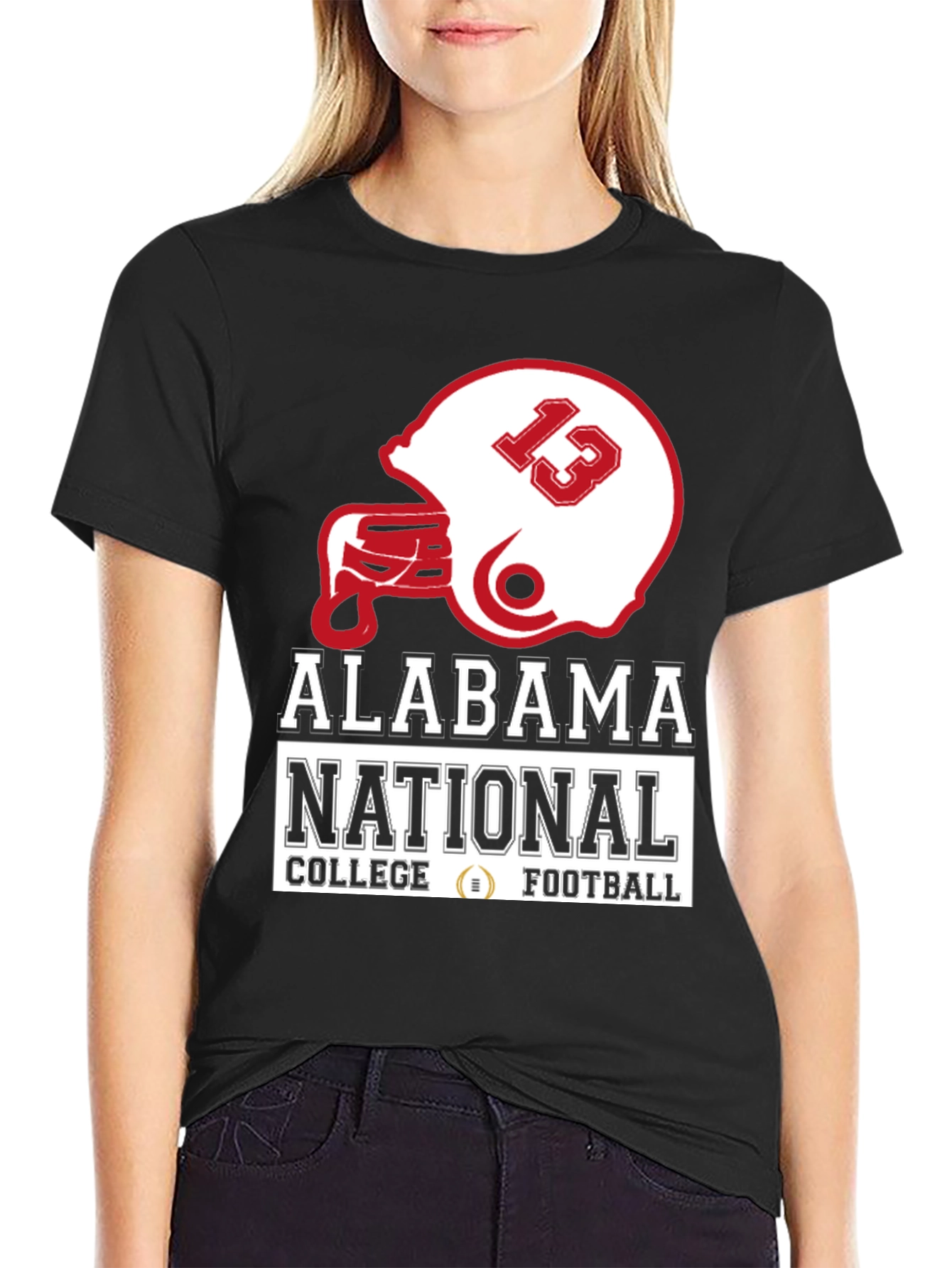 Camiseta Negra Alabama National College Football