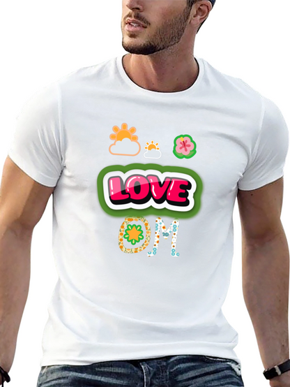 Camiseta Negra con Diseño de Amor y Om