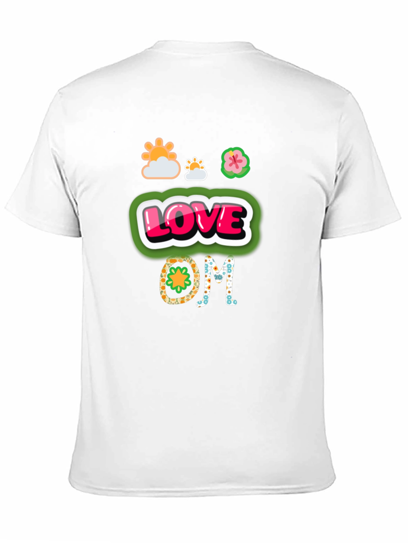 Camiseta Negra con Diseño de Amor y Om
