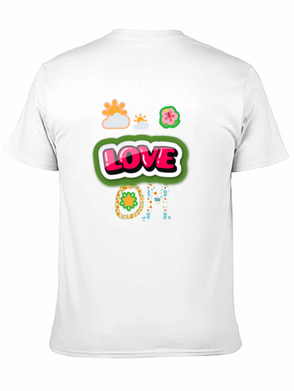 Camiseta Negra con Diseño de Amor y Om