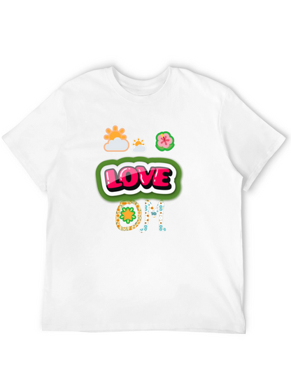 Camiseta Negra con Diseño de Amor y Om