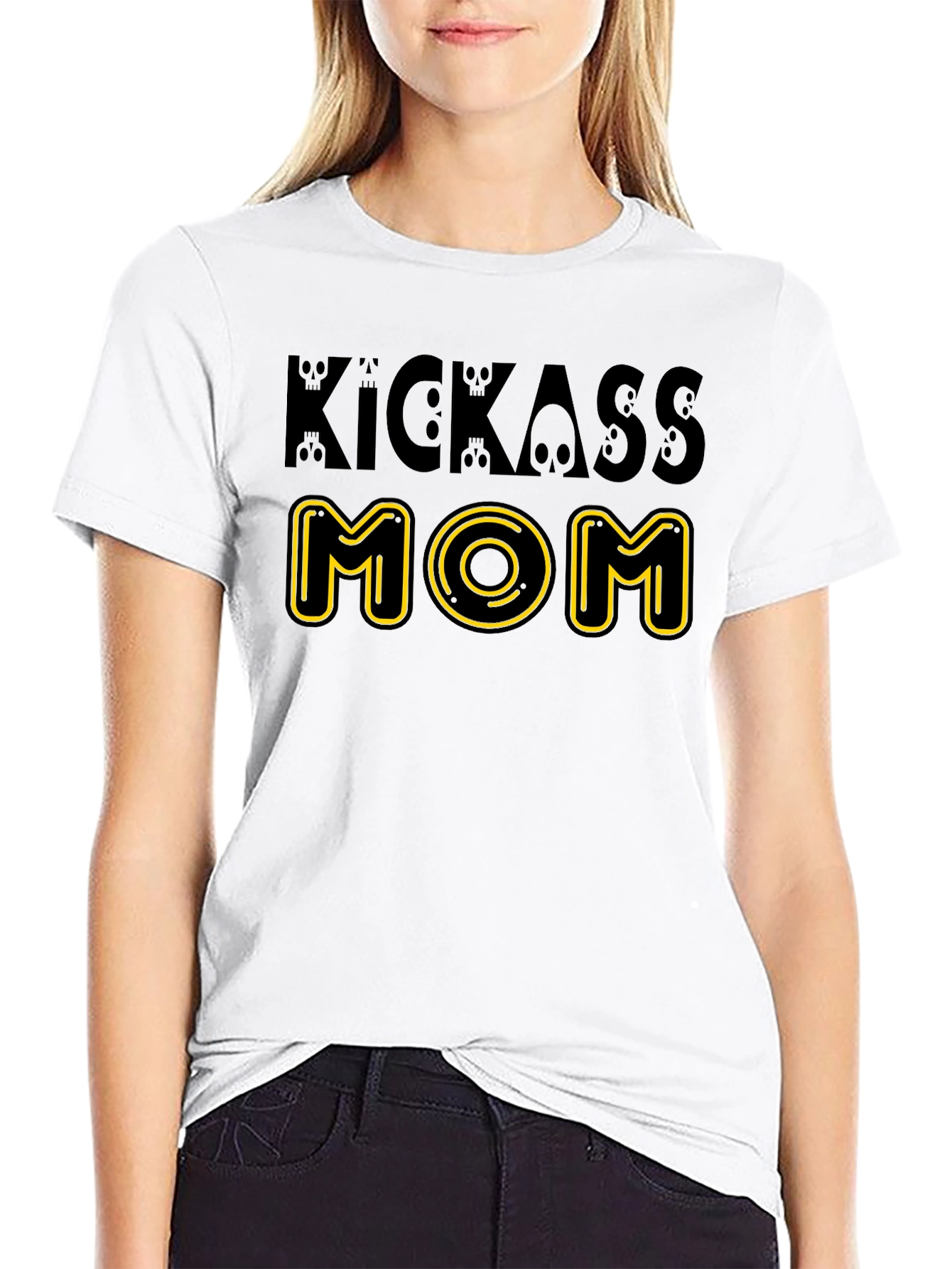 Camiseta Negra Kickass Mom Diseño Original